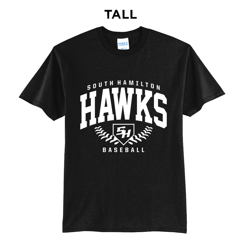 SH Baseball Tall Short Sleeve Tee-Black