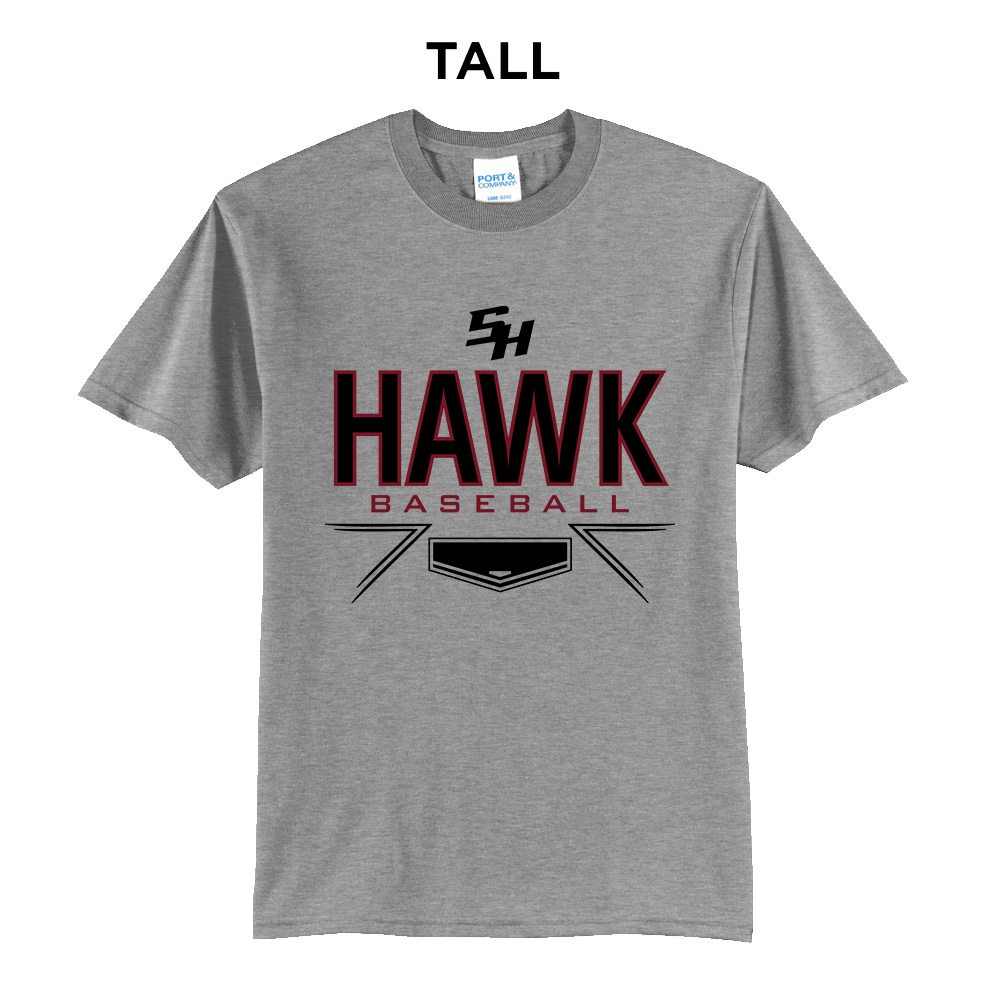 SH Baseball Tall Short Sleeve Tee-Athletic Heather