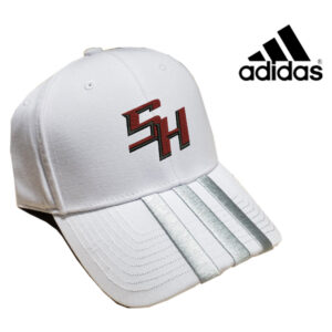 SH Baseball Adidas Structured Three Stripe Adjustable Cap-White/Silver Grey