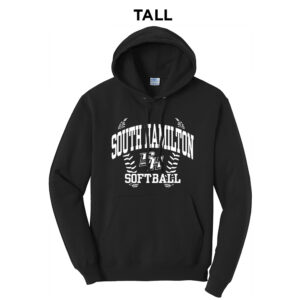 SH Softball Tall Fleece Hooded Sweatshirt-Black