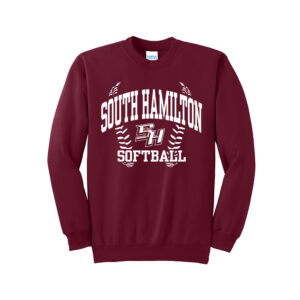 SH Softball Unisex Fleece Crewneck Sweatshirt-Cardinal