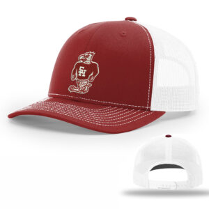 SH Softball Richardson Pro Crown Mesh Back Adjustable back cap Split-Cardinal/White