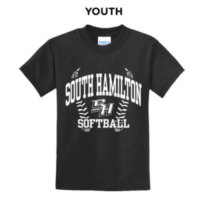 SH Softball Youth Short Sleeve Tee-Black