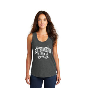 SH Softball District Women’s Perfect Triblend Racerback Tank-Black Frost