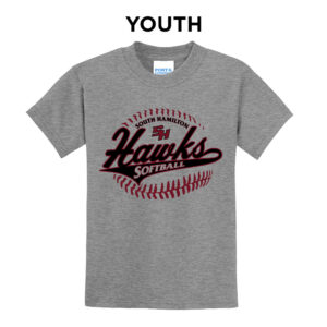 SH Softball Youth Short Sleeve Tee-Athletic heather