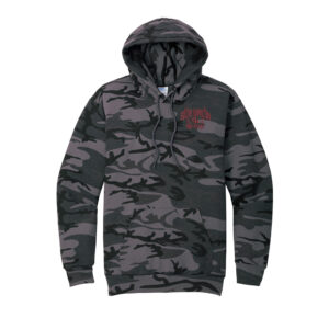 SH Softball Unisex Core Fleece Camo Pullover Hooded Sweatshirt-Black Heather Camo