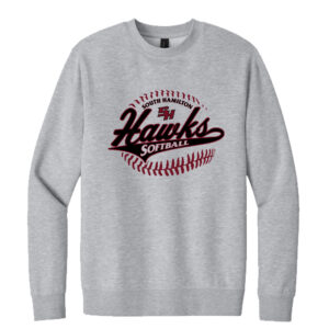 SH Softball District V.I.T. Fleece Crewneck sweatshirt-Light Grey Heather