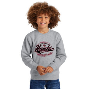 SH Softball District YOUTH V.I.T. Fleece Crew-Light Heather Grey