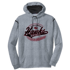SH Softball Sport-Tek Tech Fleece Hooded Sweatshirt Men-Heather Black