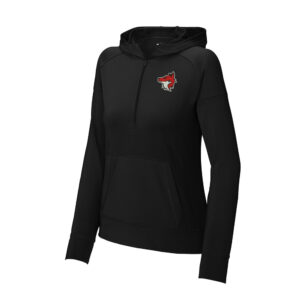 Stanton Track Field Sport-Tek Ladies Sport-Wick Stretch 1/2-Zip Hoodie-Black