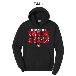 Stanton Track Field TALL Classic Pullover Hooded Sweatshirt-Black