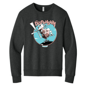 The Dispensary BELLA and CANVAS Unisex Sponge Fleece Classic Crewneck Sweatshirt-Dark Grey Heather