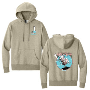 The Dispensary District Unisex Perfect Weight Fleece Hoodie-Heathered Latte