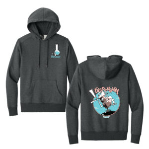 The Dispensary  District Unisex Perfect Weight Fleece Hoodie-Heathered Charcoal