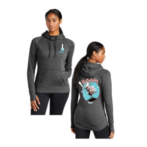 The Dispensary New Era Ladies Tri-Blend Fleece Pullover Hoodie-Black Heather