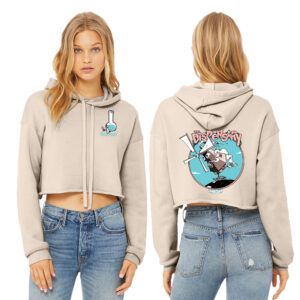 The Dispensary BELLA and CANVAS Women’s Sponge Fleece Cropped Fleece Hoodie-Heather Dust