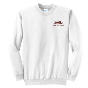 Virdi Eye Clinic Unisex Fleece Crewneck Sweatshirt-White