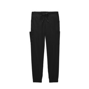Virdi Eye Clinic WonderWink Women’s Premiere Flex Jogger Pant scrubs-Black (blank)