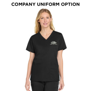 Virdi Eye Clinic Wink Women’s WorkFlex V-Neck Top-Black