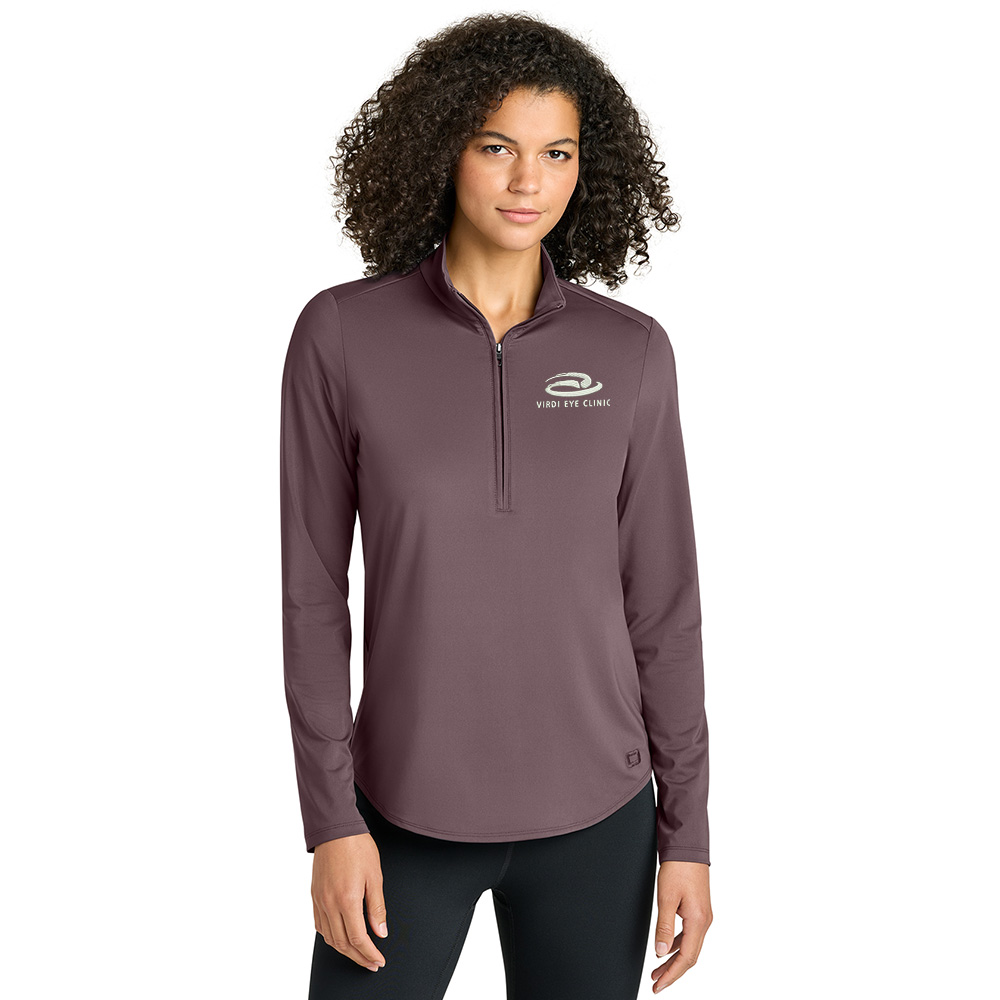 Virdi Eye Clinic OGIO Women’s Regain 1/2-Zip-Ashen Plum