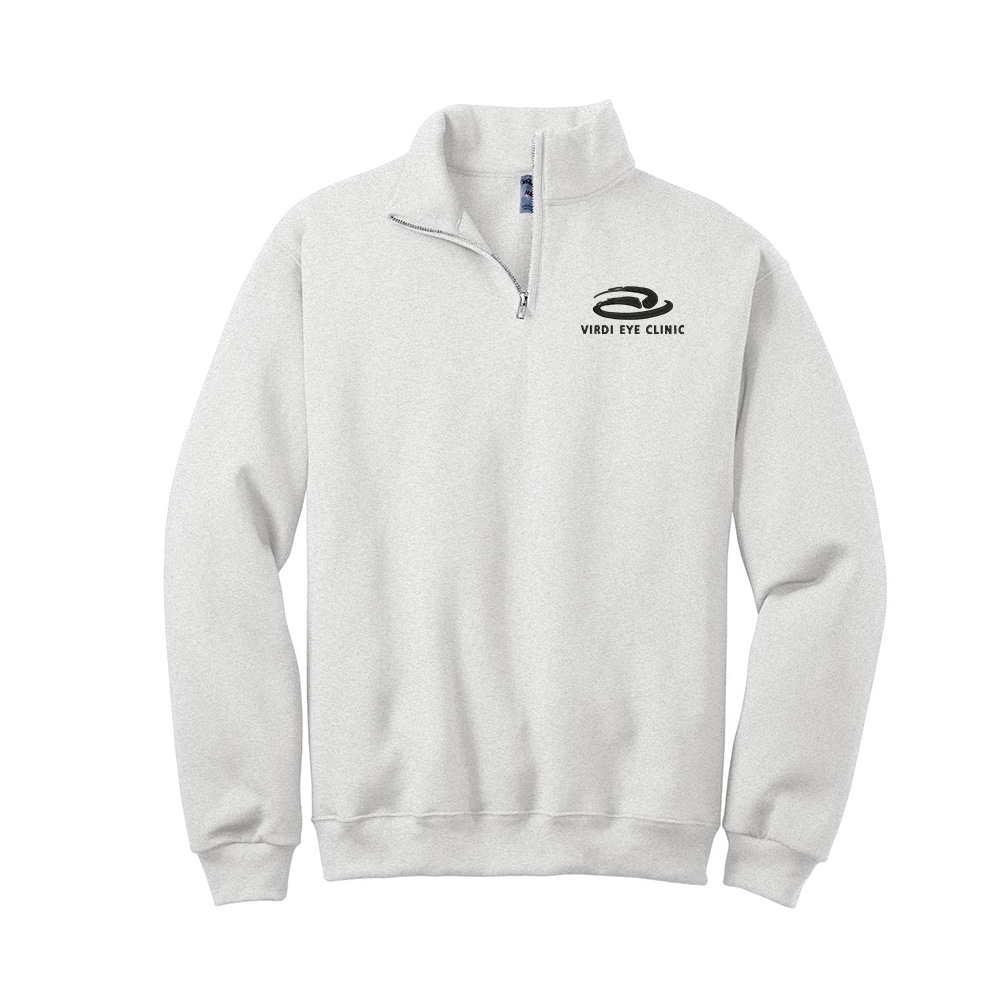 Virdi Eye Clinic Jerzees NuBlend 1/4 Zip Cadet Collar Sweatshirt-Ash