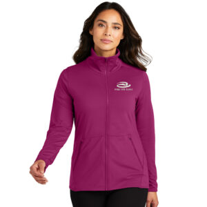 Virdi Eye Clinic Port Authority Ladies Accord Stretch Fleece Full Zip-Wine