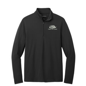 Virdi Eye Clinic Port Authority Men Dry Zone UV Micro-Mesh 1/4-Zip-Deep Black