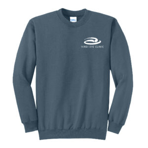 Virdi Eye Clinic Unisex Fleece Crewneck Sweatshirt-Steel Blue