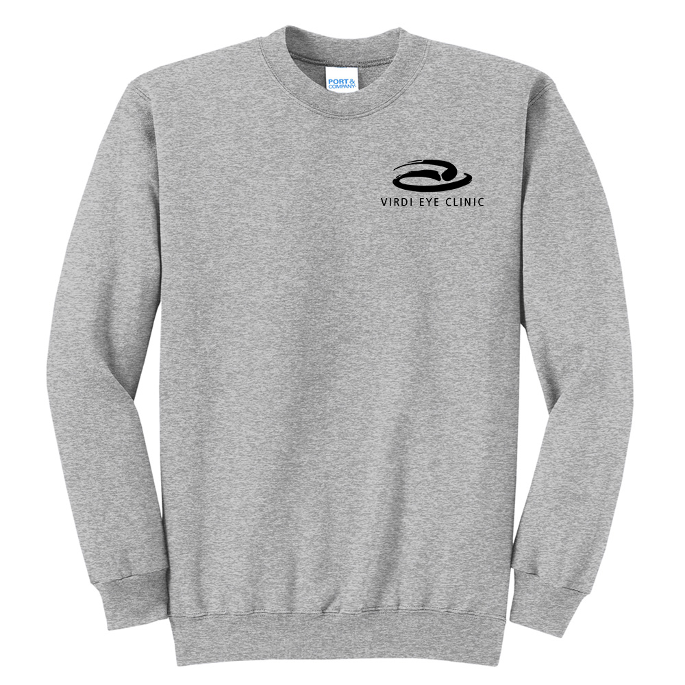 Virdi Eye Clinic Unisex Fleece Crewneck Sweatshirt-Athletic heather