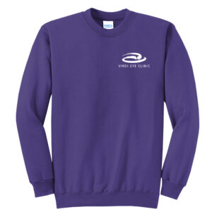 Virdi Eye Clinic Unisex Fleece Crewneck Sweatshirt-Purple