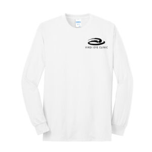 Virdi Eye Clinic Unisex Cotton Long Sleeve Tee-White