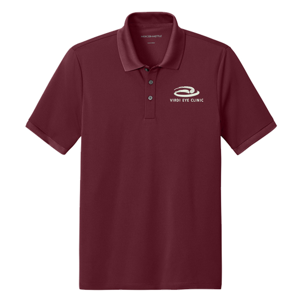 Virdi Eye Clinic Mercer and Mettle Everyday Performance Polo Men-Burgundy
