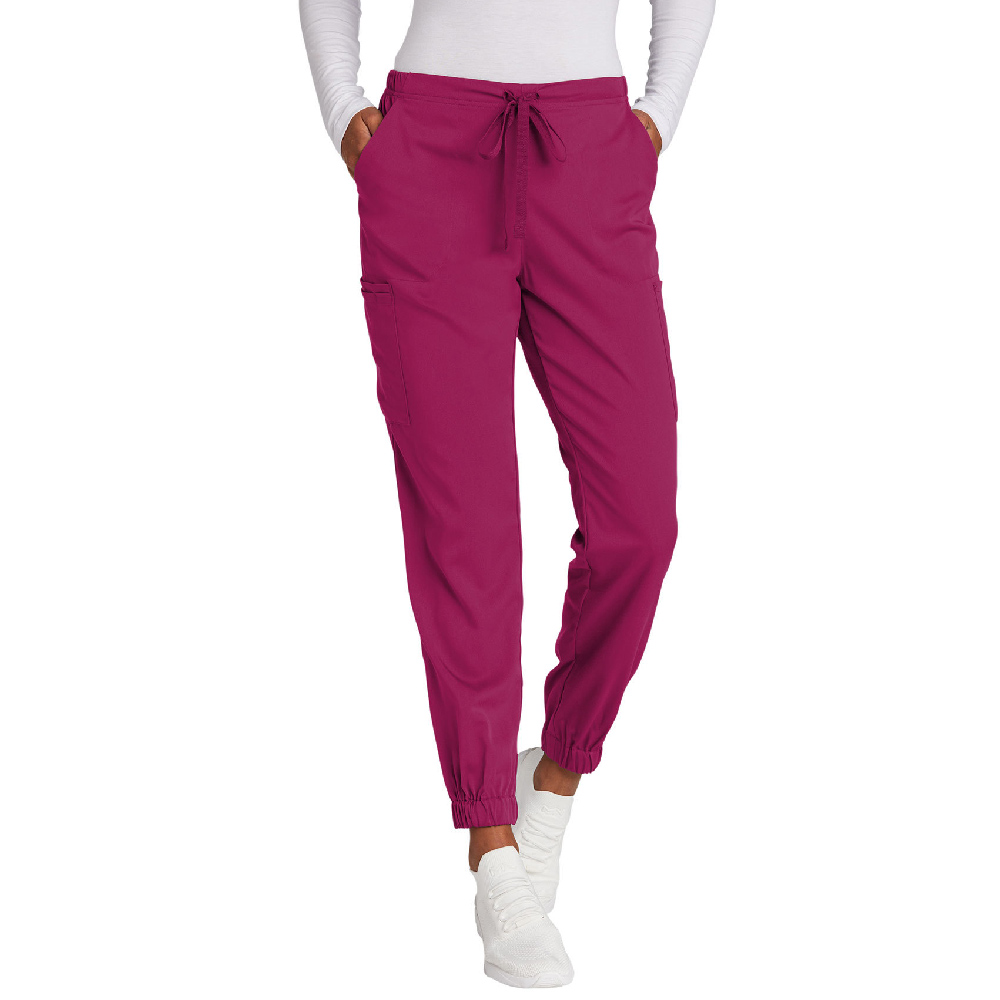 Virdi Eye Clinic WonderWink Women’s Premiere Flex Jogger Pant -scrubs-Wine