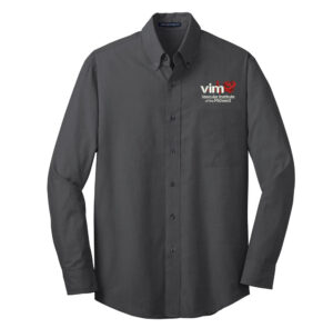 VIM Port Authority Crosshatch Easy Care Shirt Men-Soft Black