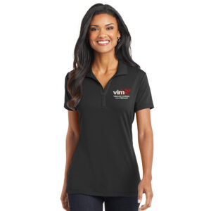 VIM Port Authority Ladies Cotton Touch Performance Polo-Black