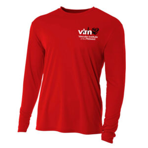 VIM Adult Cooling Performance long sleeve Crew Tee- Scarlet