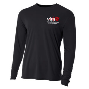 VIM Adult Cooling Performance long sleeve Crew Tee- Black