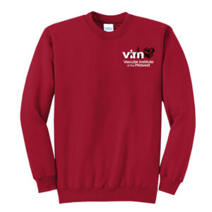 VIM Unisex Fleece Crewneck Sweatshirt-Red