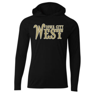West BB Men Cooling performance long sleeve hooded Tee-Black