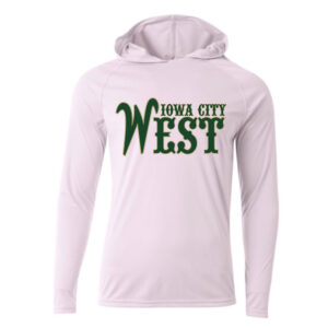 West BB Men Cooling performance long sleeve hooded Tee-White