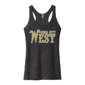 West BB Next Level Triblend Racerback Tank-Vintage Black