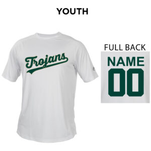 West BB Rawlings YOUTH Crew Neck Tech Tee-White
