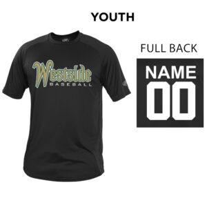 West BB Rawlings YOUTH Crew Neck Tech Tee-Black