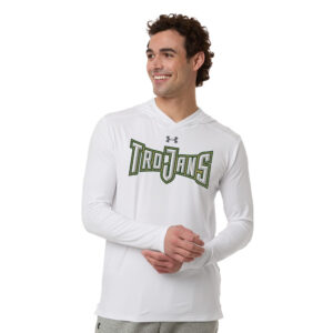 West BB Under Armour Mens Team Vanish Performance Hoodie-White