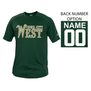 West BB Rawlings Crew Neck Tech Tee-Dark Green