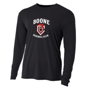 Boone BB Club Adult Cooling Performance long sleeve Crew Tee-Black