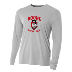 Boone BB Club Adult Cooling Performance long sleeve Crew Tee-Silver