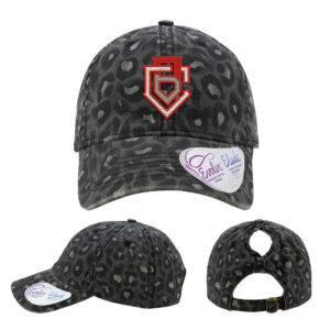 Boone BB Club Infinity Her Women’s Garment-Washed Fashion Print Cap -Black Leopard