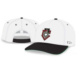 Boone BB Club Rah-Rah 5-Panel Chino Twill Snapack Cap-White/Black/Greem Underbill