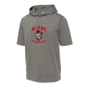 Boone BB Club Sport-Tek Sport-Wick Fleece Short Sleeve Hooded Pullover Men-Dark Smoke Grey